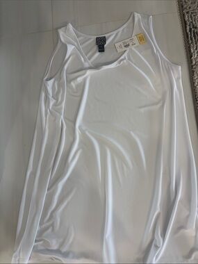 CLARA SUNWOO White Layered Scoop Neck Tank